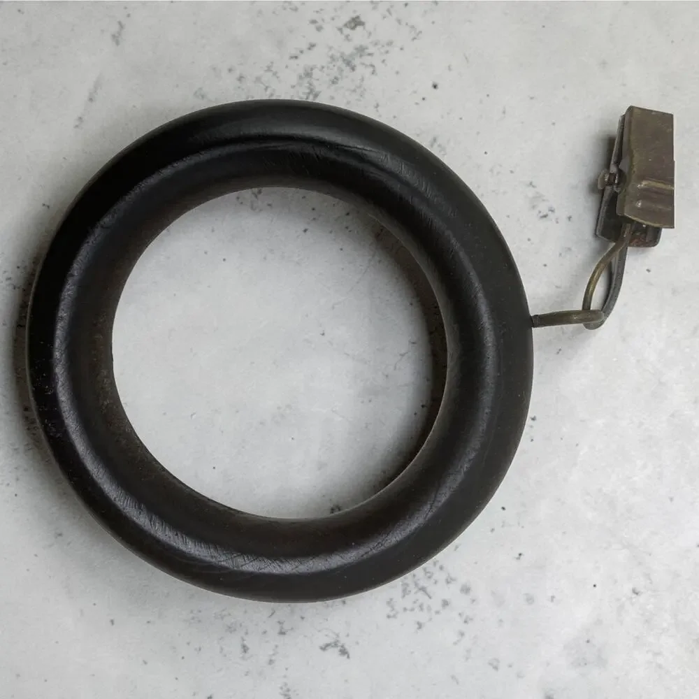 Lot 12 x Composite Drapery Curtain Rings Eyelets & Clips 1.75” ID 2.75